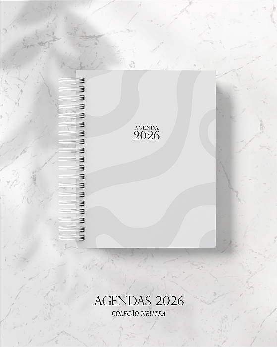 Agenda Neutra 2026 - 1 Dia/pág - Sab/dom juntos