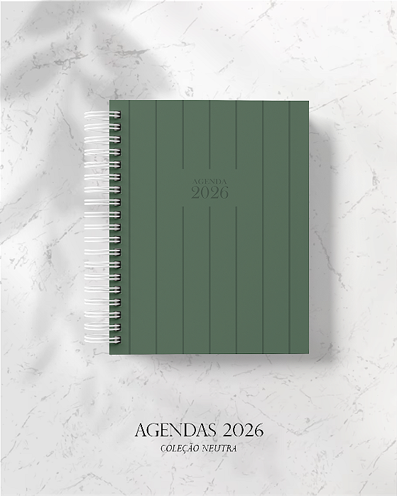 Agenda Masculina 2026 (Neutra) - 2 Dia/pág