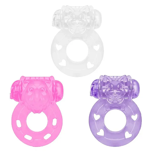 Anel Peniano Bichinho com Vibrador Estimulador