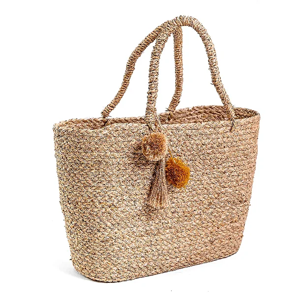 Sacola De Fibra Pompom