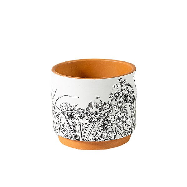 Cachepot Estampada Terracota - II