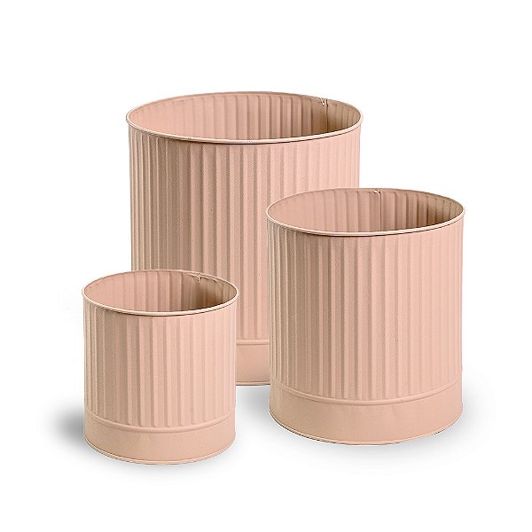 Cachepot de Ferro Areia - Jogo 3 Peças