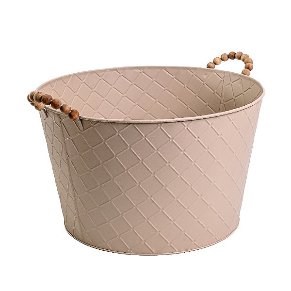 Vaso de Ferro Redondo Com Alça