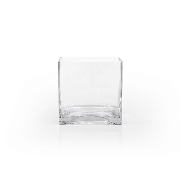 Vaso Vidro Quadrado Transparente
