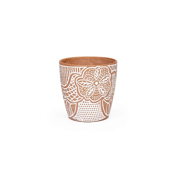 Cachepot Floral Ceramica Caucaia P