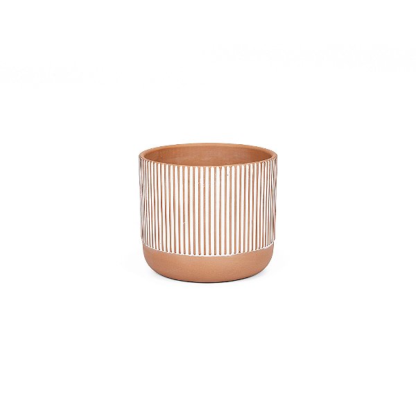Cachepot Listras Ceramica Caucaia M