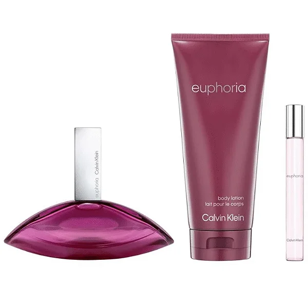 *COFFRET CK EUPHORIA WOMAN EDP 100ML+10ML+BL 200ML