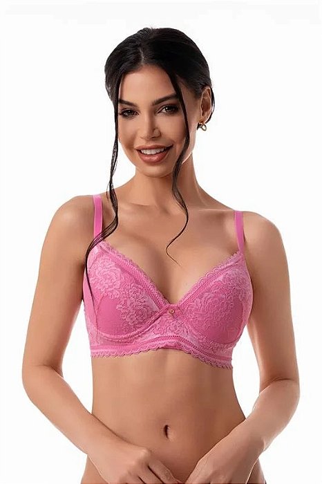 Sutiã com Bojo Soft Premium em Renda – Base Dupla Reforçada