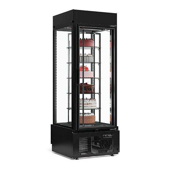 EXPOSITOR VITRINE GIRATORIO GEVG-075/PR/220V 60 - GELOPAR
