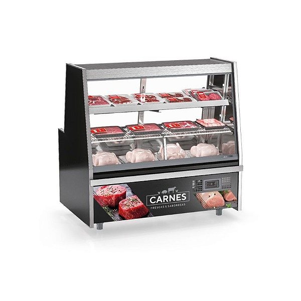 EXPOSITOR DE ACOUGUE REFRIGERADO GRTA-150 TURINO - GELOPAR