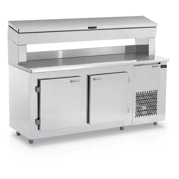 REFRIGERADOR BALCAO FRIGORIFICO GBPZ-190 TAl 220V ACO INOX 4- GELOPAR