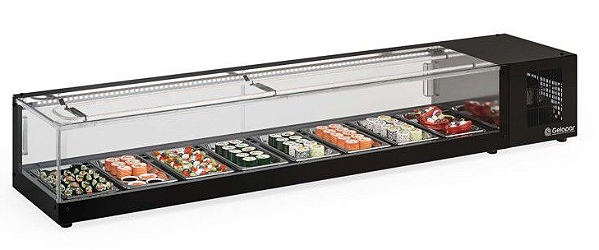 VITRINE REFRIGERADA DE BANCADA GVRS-200T/PR - GELOPAR