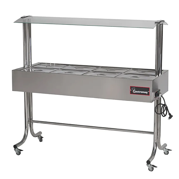 BALCAO TERMICO STANDARD BTE-8 TAMPA DE INOX - GASTROMAQ
