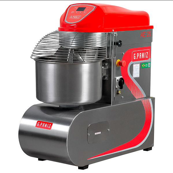 AMASSADEIRA ESPIRAL INOX TRIFASICA 380V AE 25 G2 - GPANIZ