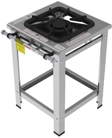 FOGAO FGI 41 - LD 1 BOCA INOX 40X40 DUPLO - GPANIZ