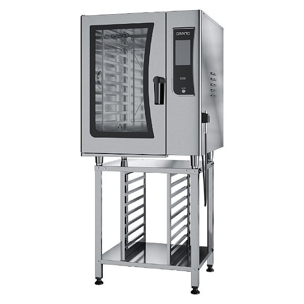 FORNO COMBINADO ELET. 380V CCS 10E INOX C/ CAVALETE - GRANO