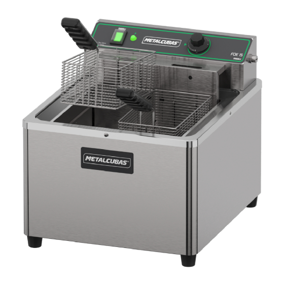FRITADEIRA OLEO ELETRICA FOE-15M 8000W - METALCUBAS