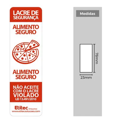 ETIQUETA RT-463 78X23 COUCHE LACRE PIZZARIA C/1000