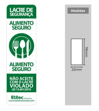 ETIQUETA RT-463 78X23 COUCHE LACRE RESTAURANTE C/1000