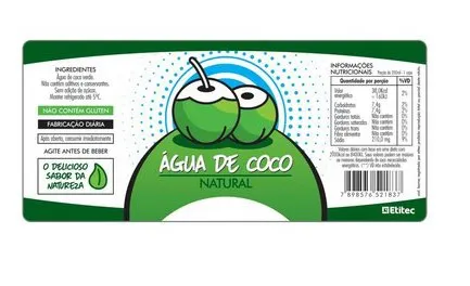 ETIQUETA ETM-191 55X128 BOPP FOSCO AGUA DE COCO 300ML