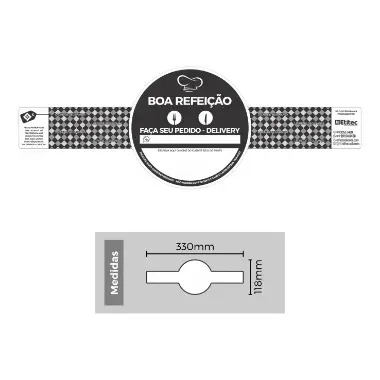 ETIQUETA ETM-304 118X330 LACRE BOA REFEICAO C/330UN MARMITA