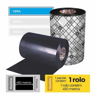FITA IMPRESSAO 110X450 CERA PREMIUM SERIE-1