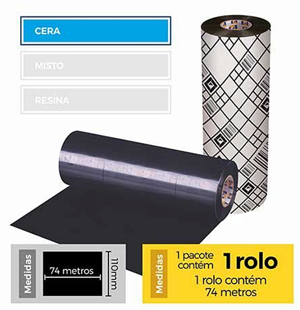 FITA IMPRESSAO 110X74 CERA ORIGINAL