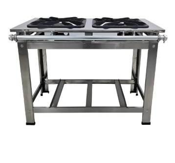 FOGAO IND. MAXI INOX 2 QUEIMADORES DUPLOS PERF 10 - VENANCIO