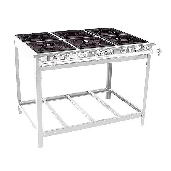 FOGAO IND A GAS EXTRA INOX 6Q 3D 3S - VENANCIO