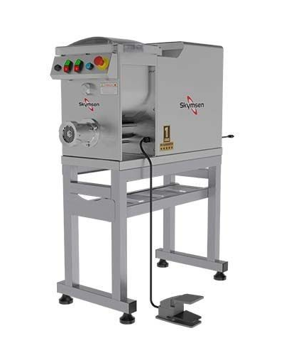 MOEDOR HOMOGENEIZADOR DE CARNE INOX, BOCA 22 INOX C/ CAVALETE HS-22CC 3HPCV 380V - SKYMSEN
