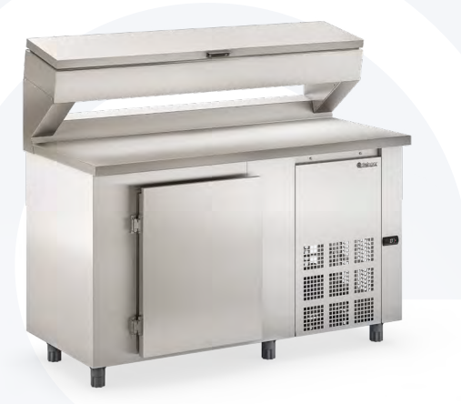 BALCAO REFRIGERADO CONDIMENTADORA GBPZ-150 T/AI/220V INOX - GELOPAR