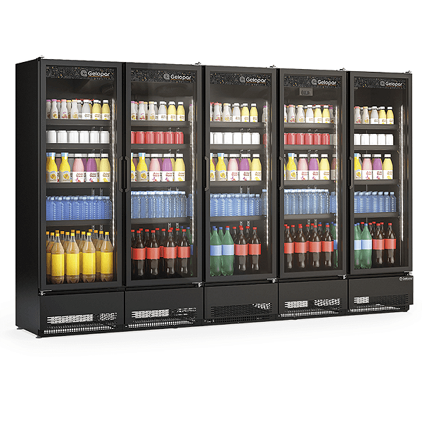 REFRIGERADOR CONVENIENCIA GCVR-2500CB/PR 220V 5 PORTAS - GELOPAR