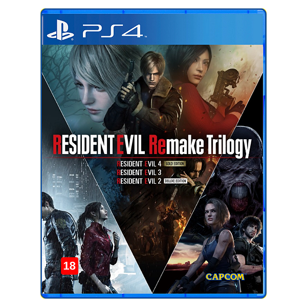 Jogo Resident Evil Remake Trilogy - PS4 Mídia Digital