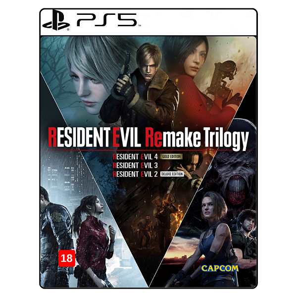 Jogo Resident Evil Remake Trilogy - PS5 Mídia Digital