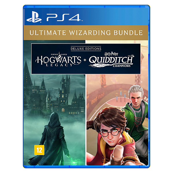 Jogo Pacote Edição Deluxe Hogwarts Legacy + Harry Potter: Campeões do Quadribol - PS4 Mídia Digital