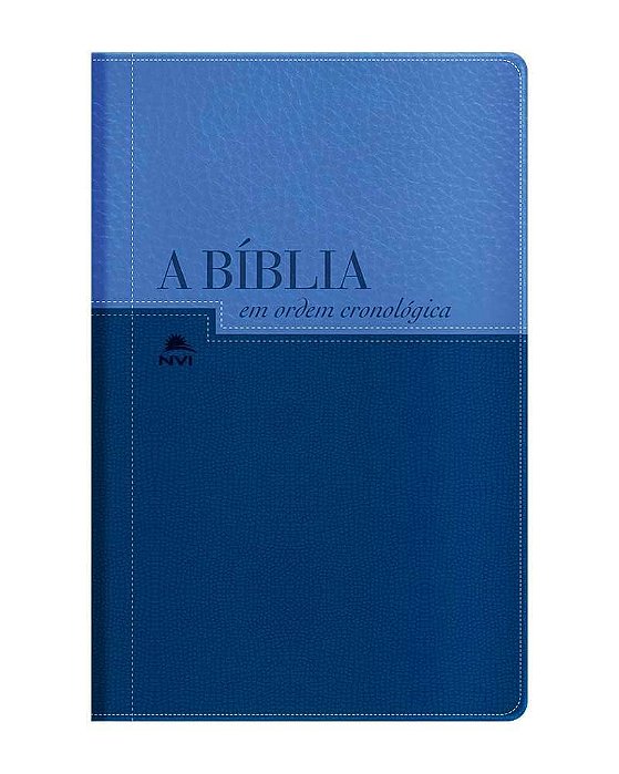 BIBLIA NVI EM ORDEM CRONOLOGICA - CAPA AZUL CLARO E ESCURO