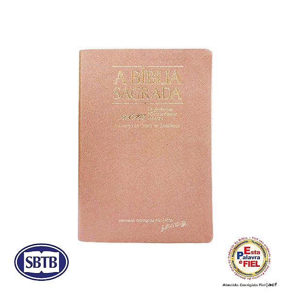 Bíblia ACF - RCM - Rosa - Letra Gigante