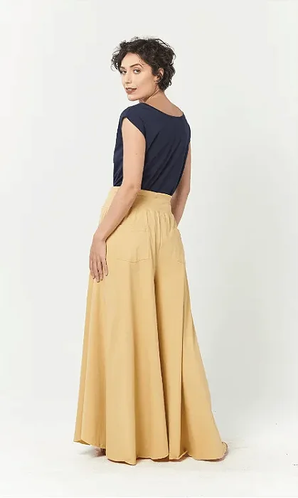 Calça Pantalona Castanha