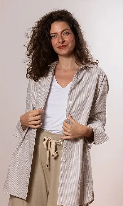 Camisa Ampla Navy Fendi