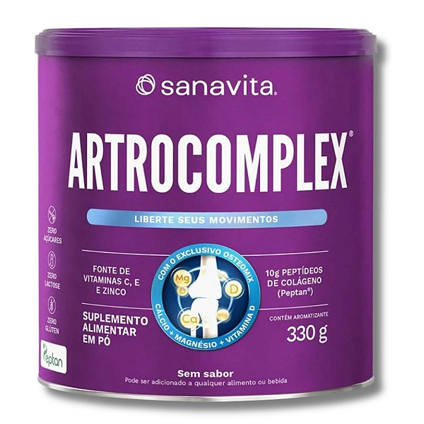 Artrocomplex 330g Colágeno Articulações e Ossos - Sanavita
