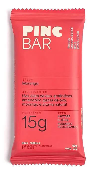 Barra Proteína avulsa 50g - Morango - Pincbar
