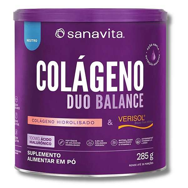 Colágeno Duo Balance AH - 285g - Sanavita - Neutro