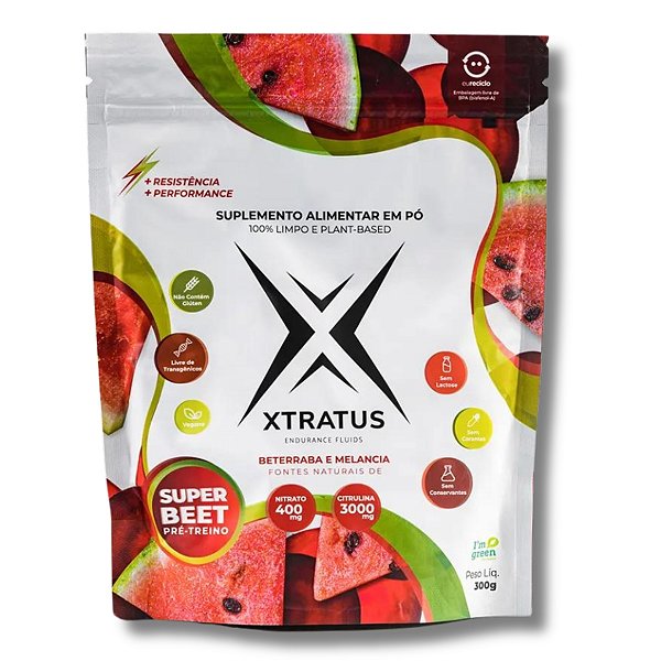Pré-Treino Super Beet 300g- Beterraba e Melancia - Xtratus