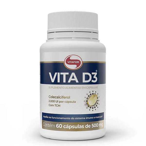 Vita D3 500mg 60 Cápsulas - Vitafor