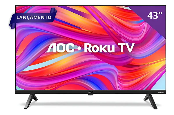 TV LED 43 AOC SMART ROKU WIFI FULL HD 43S5135/78G