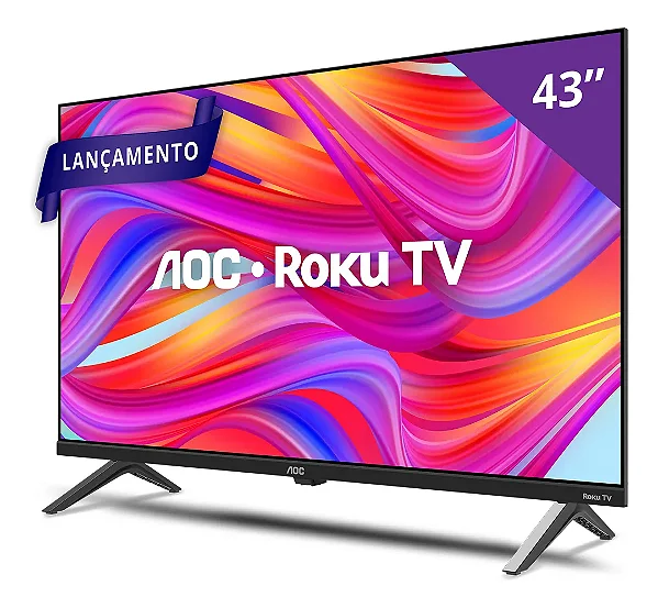 Smart TV LED 43” AOC Roku 43S5135/78G Full HD Wi-Fi