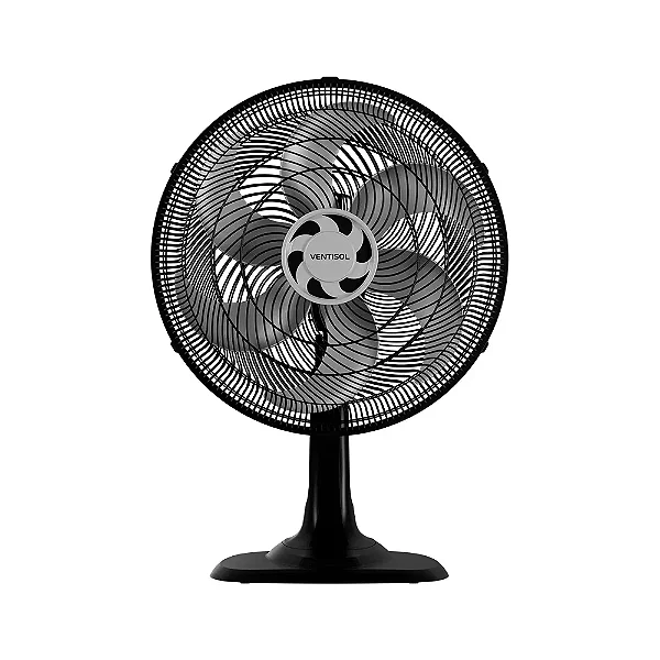 Ventilador Ventisol Oscilante Mesa Turbo 6 Pás 40cm Premium Preto 127V