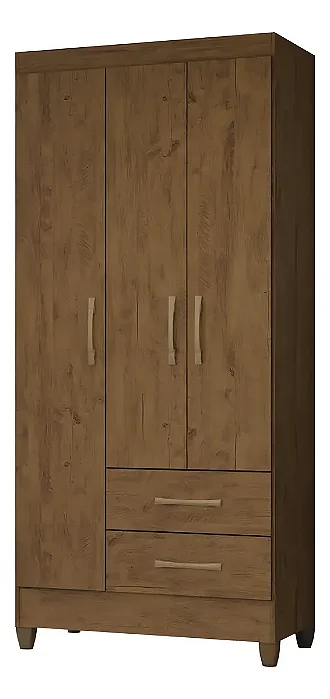 GUARDA ROUPA MOVAL 3PT LIMA 951331 CASTANHO W