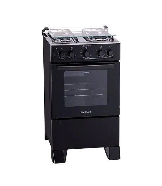 Fogão Atlas Mônaco Plus 4 Bocas – Preto – Bivolt