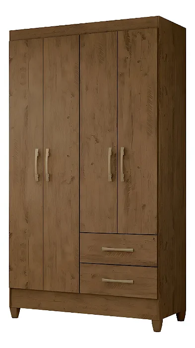 GUARDA ROUPA MOVAL 4PT CHILE 952331 CASTANHO/W